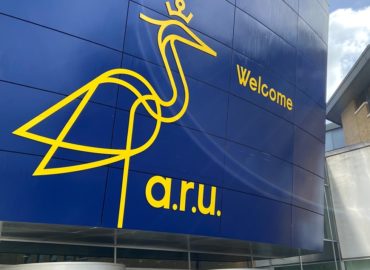 Outside of the Anglia Ruskin University building in Chelmsford.